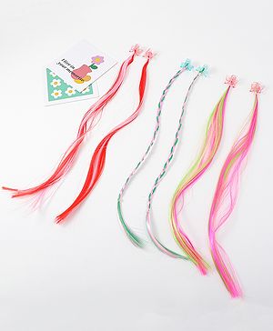 Pine Kids Hair Extensions Free Size Pack of 3 - Multicolor