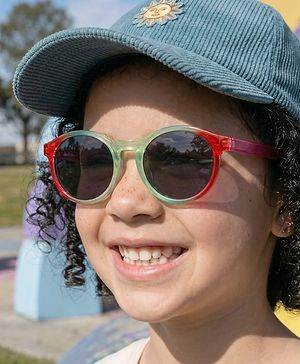 Pine Kids Sunglasses with Comfortable Nose Pad - Red & Green
