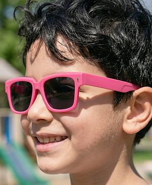 Pine Kids Free Size Sunglasses with Chunky Frame - Dark Pink