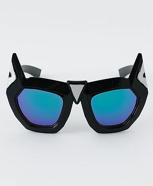 Babyhug Sunglasses With Bat Man Detailing - Black