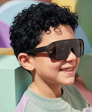 Pine Kids Sunglasses with Comfortable Nose Pad - Black