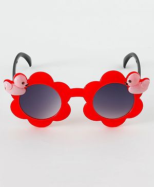 Babyhug Free Size Sunglasses With Floral Design - Red