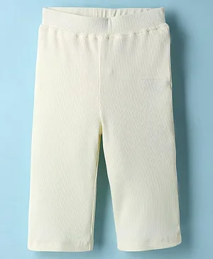 Little
                              Kangaroos Cotton Knit Full Length Solid
                              Colour Leggings - White