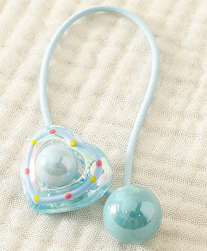 Babyhug Free Size Rubber Band With Heart Applique - Light Blue