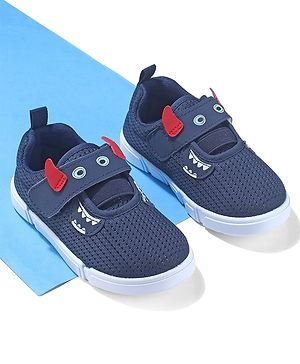 Cute Walk by Babyhug Sneaker Shoes Velcro Closure - Navy Blue
