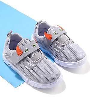 Cute Walk by Babyhug Sneaker Shoes Velcro Closure - Grey
