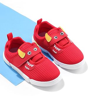 Cute Walk by Babyhug Sneaker Shoes Velcro Closure - Red