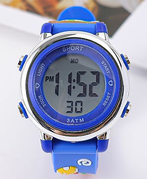 Babyhug Free Size Digital Watch with Dino Applique - Blue