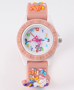 Babyhug Unicorn Themed Analog Watch Free Size - Pink
