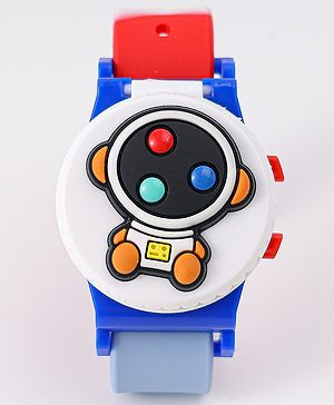 Babyhug Free Size Digital Watch With Astronaut Applique - Blue