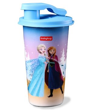 Babyhug Disney Frozen Stainless Steel Flip Flop Sipper 300ml - Light Blue| Spill Proof| Indoor and Outdoor| School Sipper| Hot & Cold Beverages