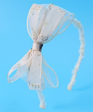 Babyhug Hairband with Bow Applique Free Size - Pink