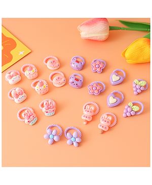 Babyhug Free Size Rubber Bands With Applique Pack Of 20 - Multi Colour