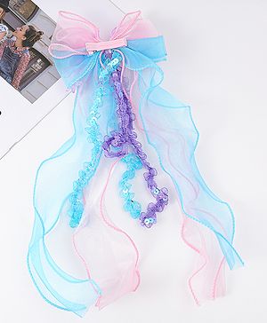 Babyhug Free Size Bow & Butterfly Clip with Sequin Detailing - Multicolor