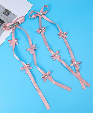 Babyhug Free Size Bow & Butterfly Clips Pack of 2 - Pink