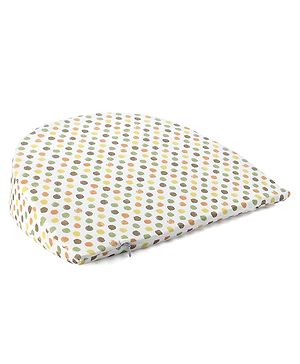 Babyhug Premium Memory Foam Pregnancy Wedge Pillow Polka Dots - Multicolor| 100% Cotton Cover| Soft & Breathable| Belly & Back Support| Compact & Travel Friendly| Healthy Posture