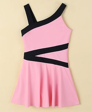 Mark & Mia Sleeveless Frock Swimsuit With Lining - Pink
