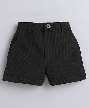 Aww Hunnie Corduroy Ribbed Shorts - Green