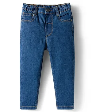 Babyhug Denim Full Length Washed
                              Jeans with Stretch - Blue