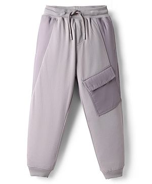 Pine Kids Knit Full Length Solid Color Lounge Pants  - Grey