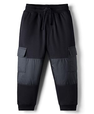 Pine Kids Knit Full Length Solid Color Lounge Pants  - Black