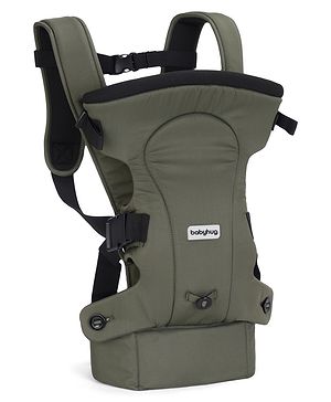 Babyhug CuddleNest 3 in 1 Ergonomic Baby Carrier - Green| Ideal for Carrying 3.6-15 kg Babies Age 5-36 mons| Paded Legopening| Optimal Weight Distribution| Adjustable Safety Buckle| Breathable Fabric