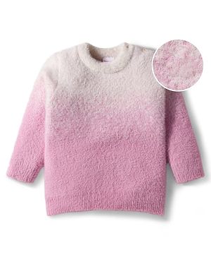Babyhug Kit Full Sleeves Pullover Solid Color Sweater - Pink