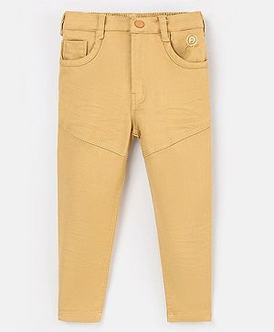 Dapper Dudes Full Length Solid Jeans - Fawn