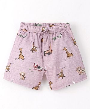Dapper Dudes Wild Animals Printed Shorts - Onion Pink