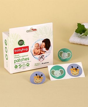 Babyhug Waterproof Natural Mosquito Repellent Patches - 96 Pieces - Pack Of 96 White