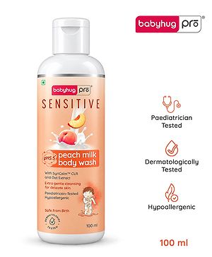 Babyhug Pro Sensitive pH 5.5 Peach Milk Body Wash 100 ml