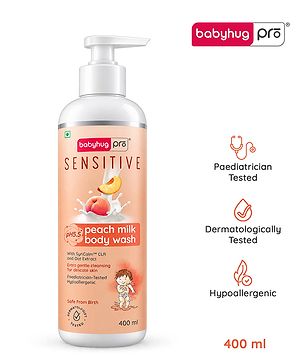 Babyhug Pro Sensitive pH 5.5 Peach Milk Body Wash 400 ml