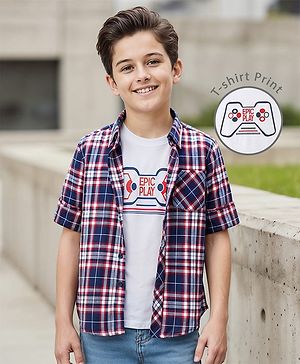 Pine Kids Male Checks Shirts 8-9Y MULTI