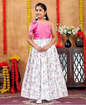 Aarika Silk Woven Sleeveless Floral Printed Stones Embellished Gown - Gajri