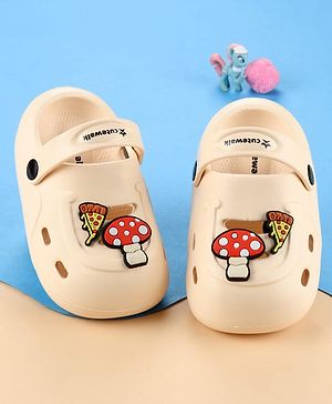 Cute Walk by Babyhug Back Strap Closure Clogs With Applique - Light Yellow