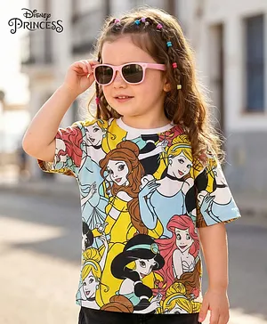 Babyhug Disney Single Jersey Knit
                              Half Sleeves T-Shirt with Disney Princess
                              Graphics - Multicolor