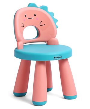 Babyhug Baby High Quality Study Chair With Face Print Design - Pink| Strong & Durable Chair| Indoor & Outdoor Use| Home & Classroom| Easy to Assemble| Convert to Stool