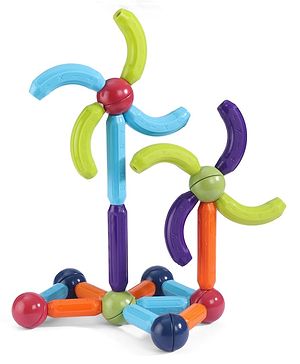 Babyhug Magnetic Colorful Sticks -52 Pieces| Montessori Learning| Learning Building Activity & Educational Toy| for 3+ Year Kids| Creative Gifting| Unlimited Play| Child Safe Material| BIS Certified