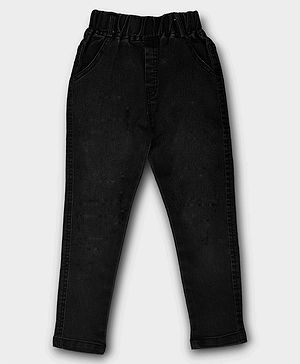 Kiwi Denim Woven Solid Jeans - Black