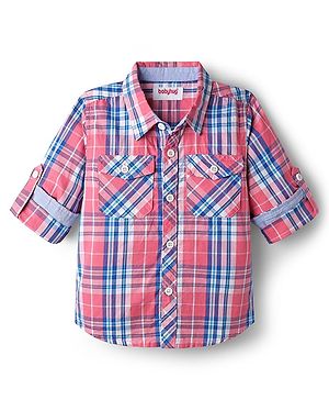Babyhug Cotton Woven Full Sleeves Checks Shirt - Multicolor
