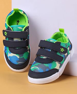 Cute Walk by Babyhug Casual Shoes With Velcro Closure & Camouflage Design - Navy Blue