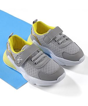 Cute Walk by Babyhug Velcro Closure Sneakers - Grey