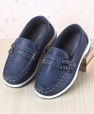Pine Kids Slip On Formal Loafer Shoes - Navy
                      Blue