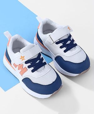 Cute Walk by Babyhug Velcro Closure Sneaker With Lace Detailing - White