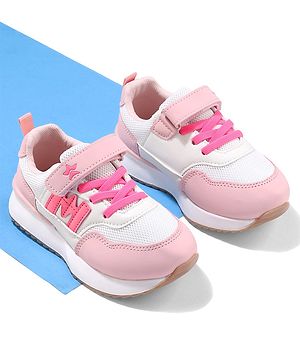 Cute Walk by Babyhug Velcro Closure Sneaker With Lace Detailing - Pink
