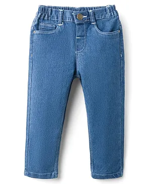 Babyhug Denim Full Length Washed
                              Jeans with Stretch - Blue