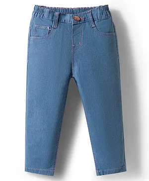 Babyhug
                              Denim Full Length Washed Jeans With
                              Stretch - Light Blue