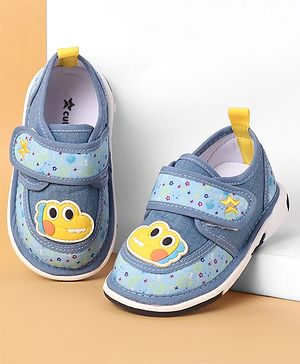 Cute Walk by Babyhug Casual Shoes Velcro Closure & Dino Patch - Blue