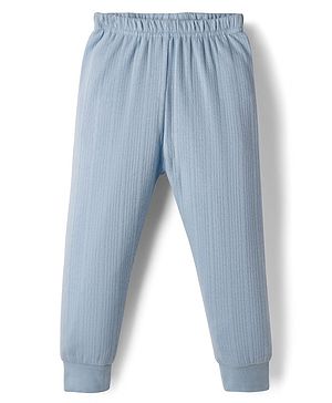 Babyhug Knit Full Length Solid Thermal Inner Wear Legging - Light Blue