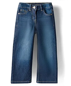 Kookie Kids
                              Denim Full Length Solid Colour Jeans -
                              Navy Blue